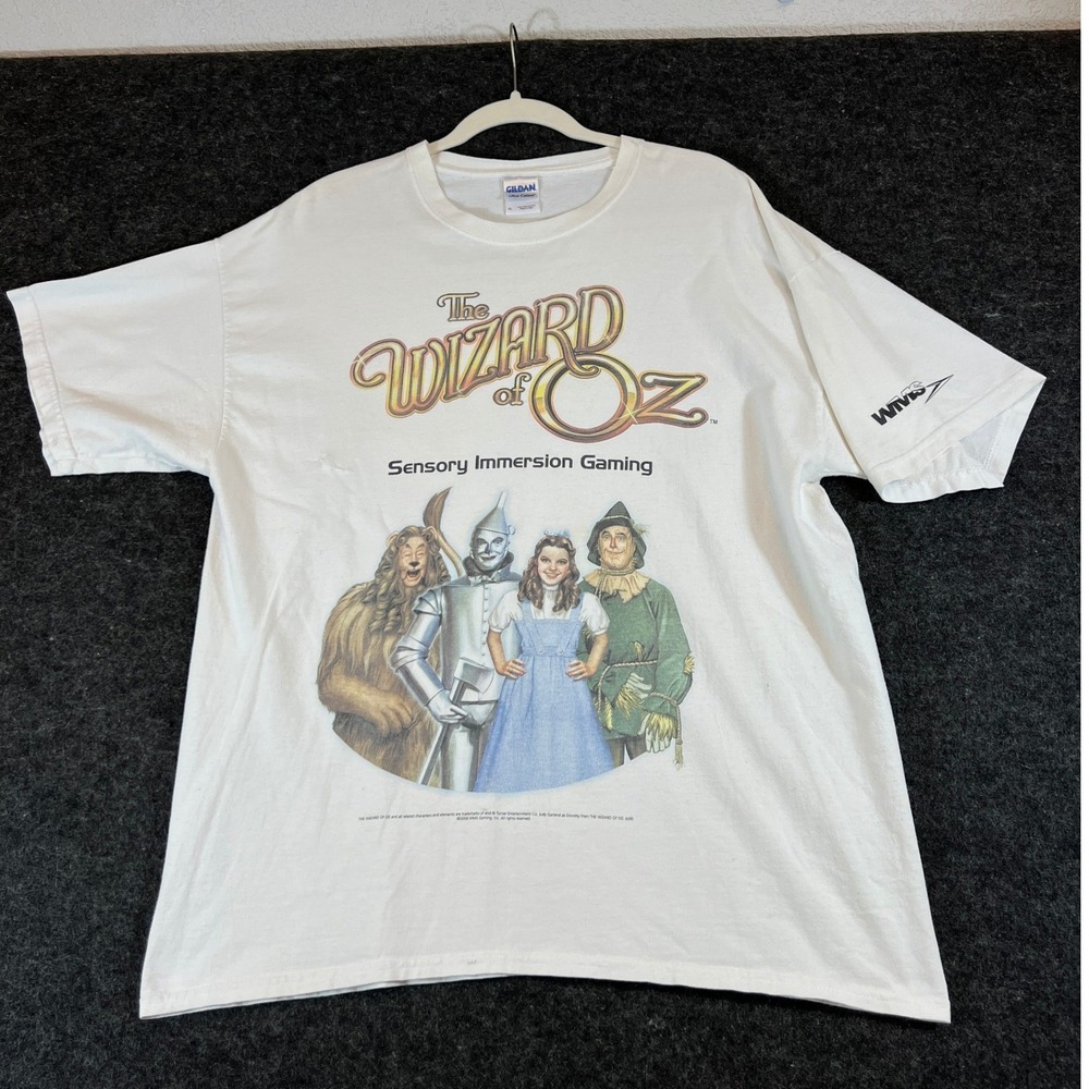 VTG Wizard of Oz Sensory Immersion Gaming Shirt Mens XL White 2008 WMS Promo Tee